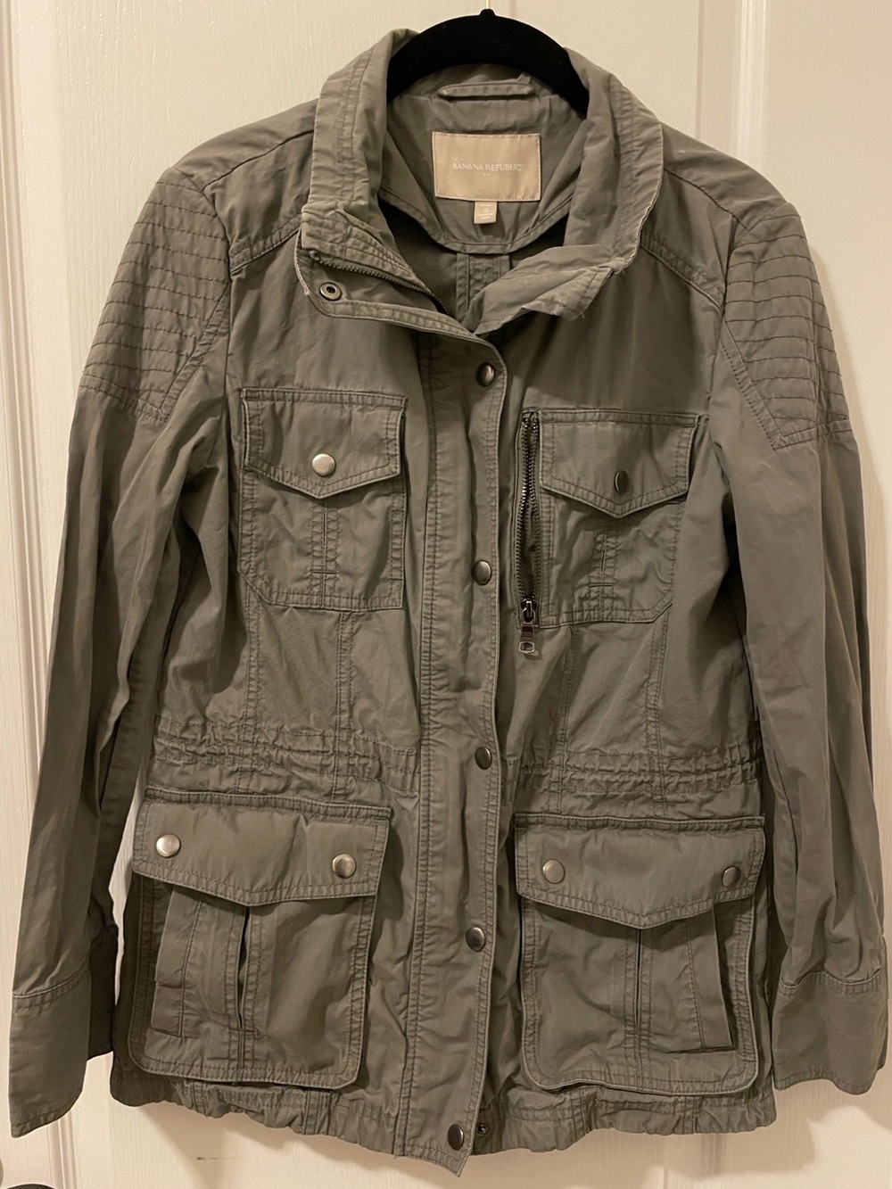 Banana Republic Olive Green Utility Field Jacket - Petite Small